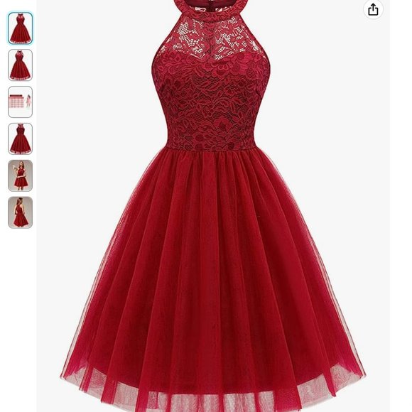 Short halter cocktail/party dress size L - Picture 2 of 5